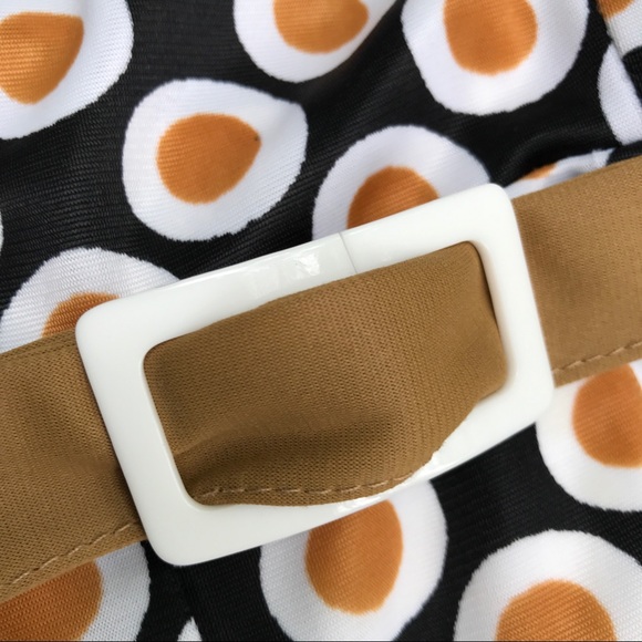 Vintage Mod Elisabeth Stewart Belted Swim Romper - Picture 10 of 11